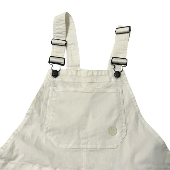 Rahlies Utility Canvas Tapered Leg Adjustable Overalls Jumpsuit White size 26 - Picture 4 of 12